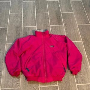 VINTAGE PATAGONIA HOT PINK FLEECE LINED JACKET